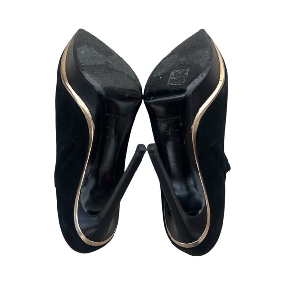 Saint Laurent black platform suede booties size 40.5 - Picture 5 of 9